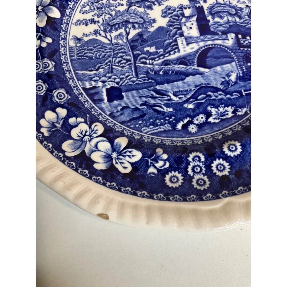 Vtg Spode England Blue Tower Set of 2 Bread‎ and Butter Plates 6